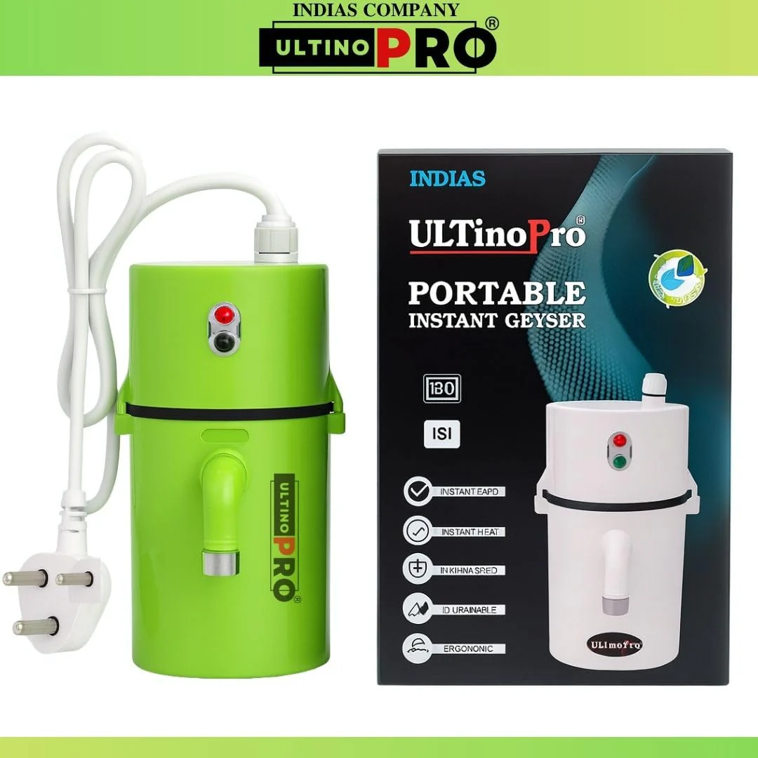 Portable Instant Water Heater – ABS Rust & Shock Proof Body, ISI Element, Instant Hot Water Geyser